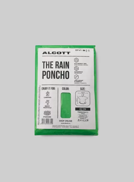 Poncho Per La Pioggia Gn2 Green Medium Donna Alcott Cappotti & Giubbotti Conveniente