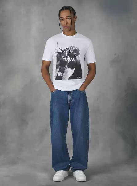 Efficienza Donna T-Shirt Maglietta Tupac / Alcott Wh1 Off White