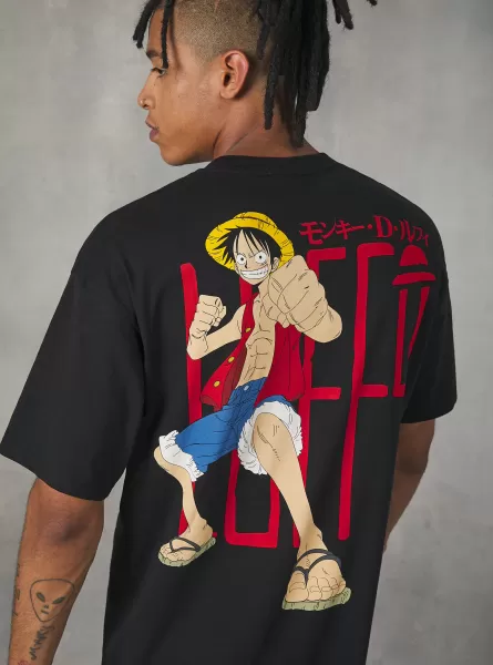 Bk1 Black Maglietta One Piece / Alcott T-Shirt Decorativo Donna