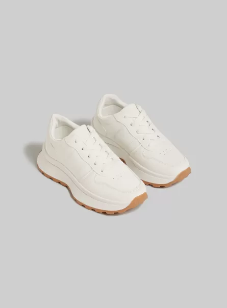 Scarpe Donna Sneakers Con Platform Wh2 White Alcott Offerta