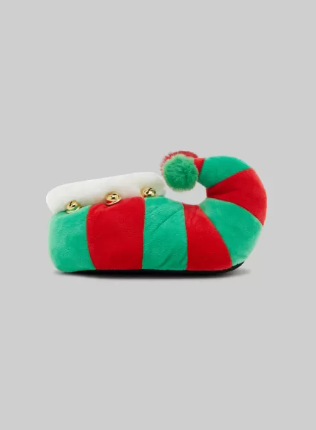 Donna Alcott Accattivante Scarpe Xmas Pantofole Elfo Mini Me Christmas Collection