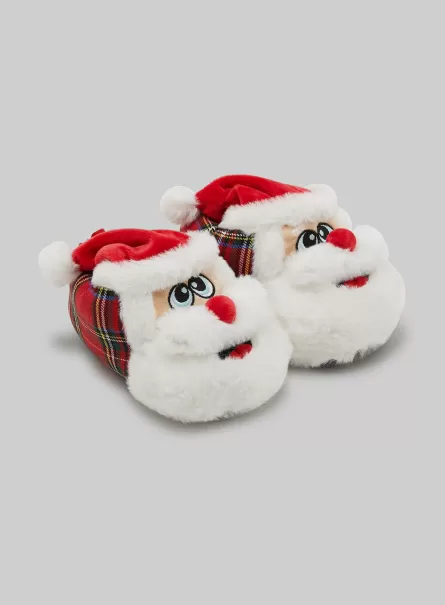 Scarpe Multicolore Offerta Pantofole Babbo Natale Mini Me Christmas Collection Alcott Donna