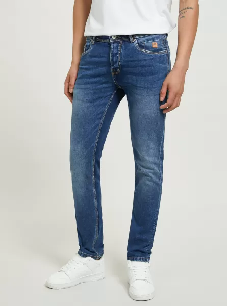 Jeans Jeans Skinny Fit In Denim Stretch Concorrenza D003 Medium Blue Alcott Uomo