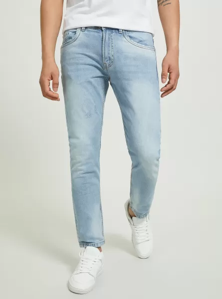 Ultimo Modello Uomo Jeans D006 Azure Jeans Slim Fit In Cotone Alcott
