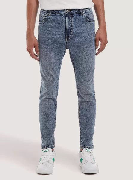 Uscita Alcott D006 Azure Jeans Carrot Fit In Denim Stretch Uomo Jeans