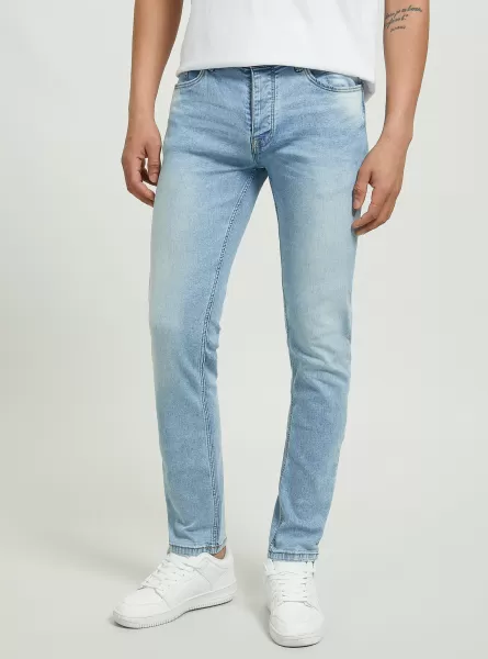 Jeans Skinny Fit In Denim Stretch Alcott Confortevole D006 Azure Uomo Jeans