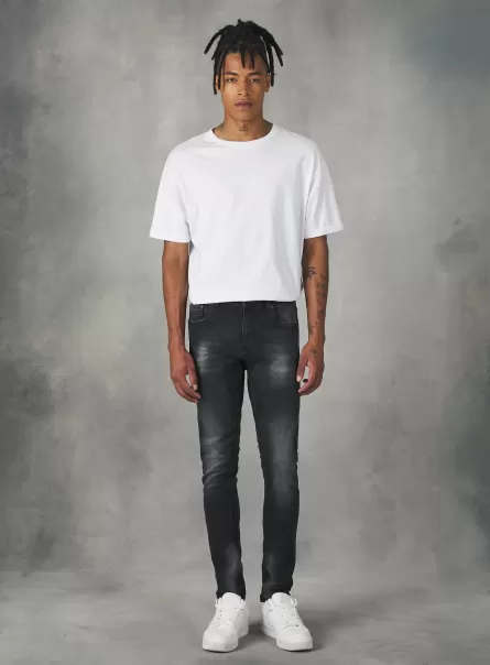 Uomo Spesa Jeans Super Skinny In Denim Stretch Jeans D00G Grey Alcott