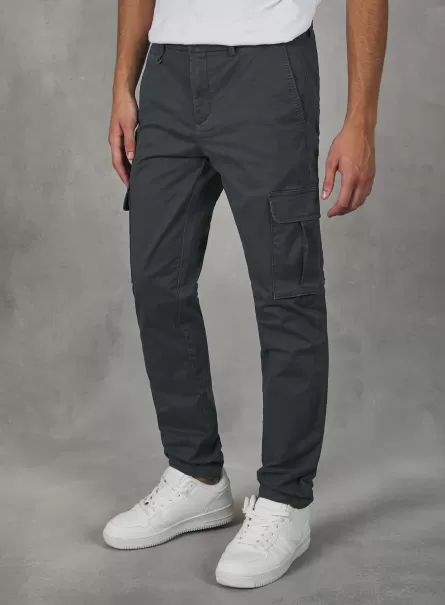 Pantaloni Alcott Uomo Gy1 Grey Dark Moda Pantaloni Chinos Cargo In Cotone