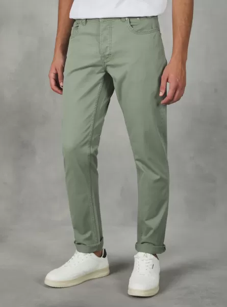 Uomo Gn2 Green Medium Alcott Negozio Online Pantaloni Pantaloni Skinny Fit In Cotone