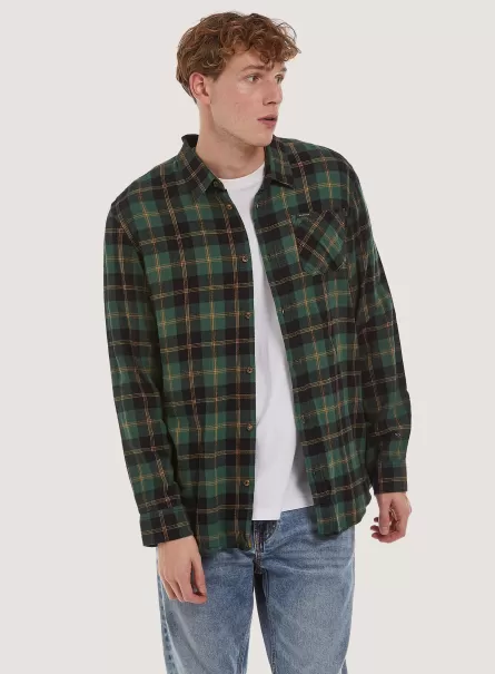 Alcott Uomo Acquisto Gn2 Green Medium Camicia In Flanella A Quadri Camicie