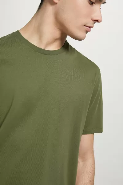 Alcott Ky2 Kaky Medium Uomo Maglietta Girocollo In Cotone Sostenibile T-Shirt Sconto