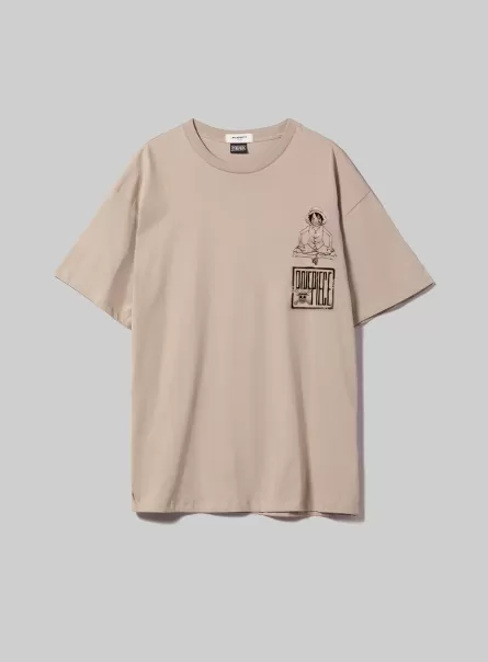 Uomo Maglietta One Piece / Alcott Decorativo T-Shirt Bg2 Beige Medium