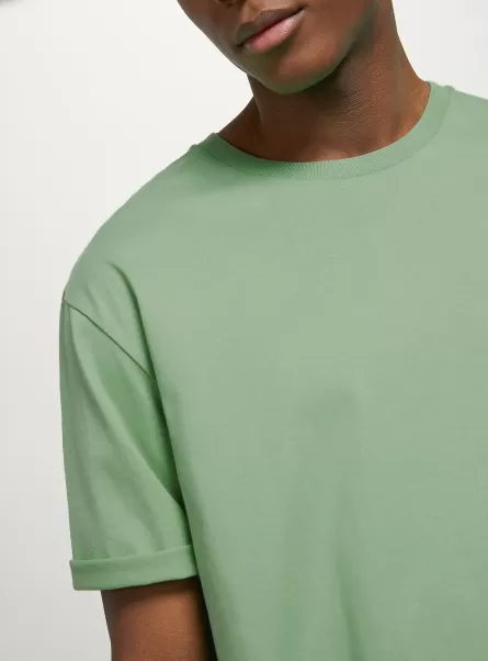 Negozio Alcott T-Shirt Maglietta Girocollo In Cotone Ky3 Kaky Light Uomo
