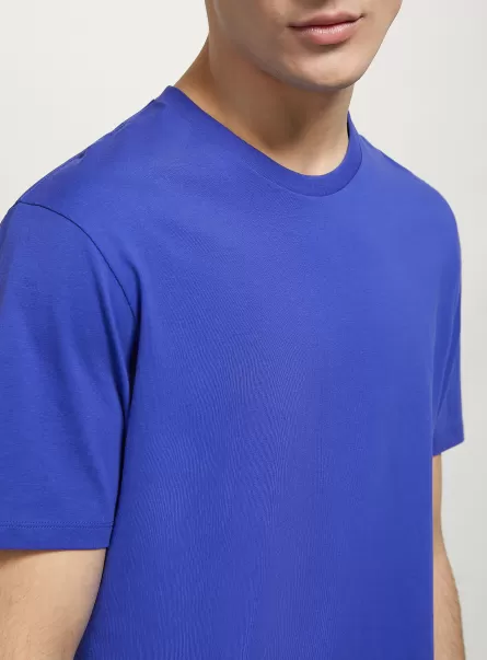 Uomo Vi1 Violet Dark Maglietta Girocollo In Cotone Sostenibile Vendere T-Shirt Alcott