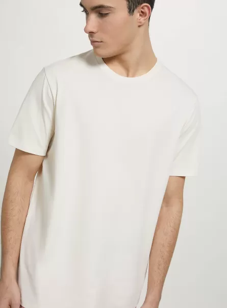 T-Shirt Sconto Alcott Uomo Maglietta Girocollo In Cotone Sostenibile Sa3 Sand Light