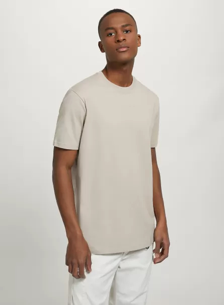 Alcott Uomo Maglietta Girocollo In Cotone Sostenibile Bg2 Beige Medium Esclusivo T-Shirt