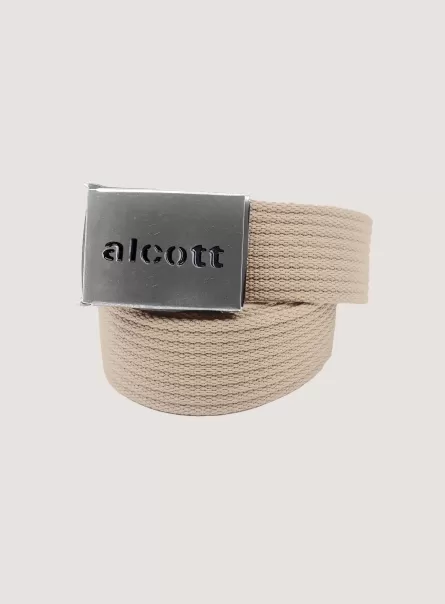 Alcott Cinture Cintura Intrecciata Con Logo Cr2 Cream Medium Negozio Uomo