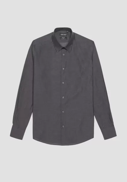 Uomo Camicie Camicia Slim Fit “Napoli” In 100% Cotone Antony Morato Nero