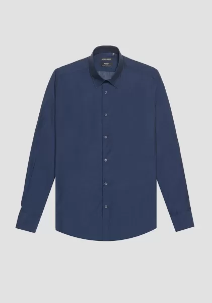 Antony Morato Ink Blu Camicia Slim Fit “Napoli” In 100% Cotone Uomo Camicie