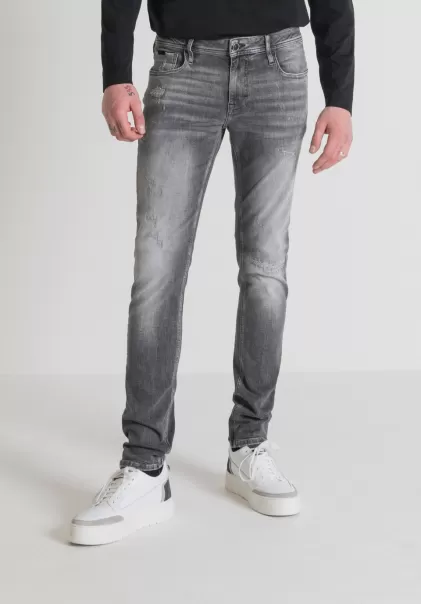 Antony Morato Nero Jeans Tapered Fit “Ozzy” In Stretch Denim Uomo Jeans